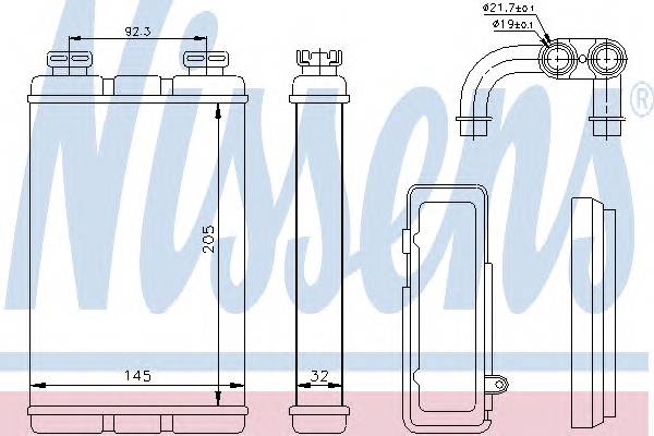 NISSENS 70520 Теплообменник, отопление с