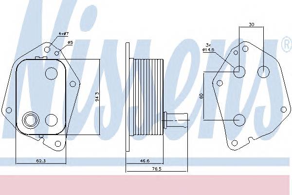 NISSENS 90721 Масляный радиатор