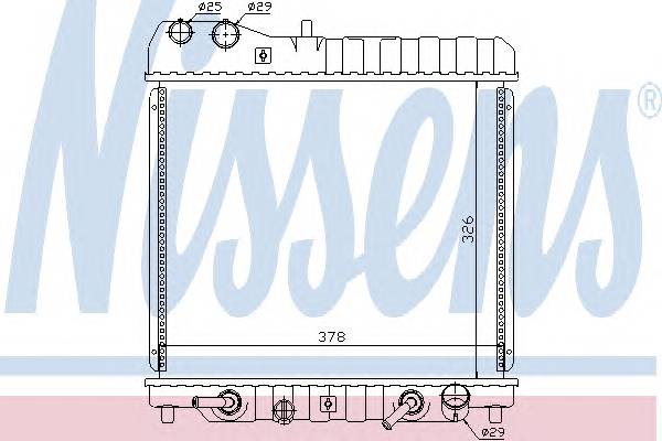 NISSENS 68111 Радиатор, охлаждение двига