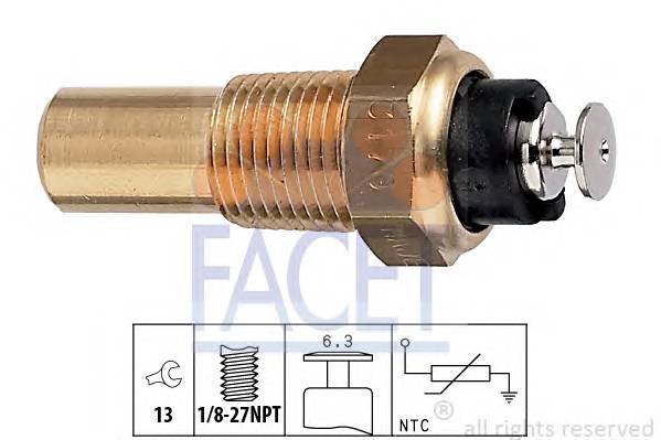 FACET 7.3170 Датчик, температура масла; ...