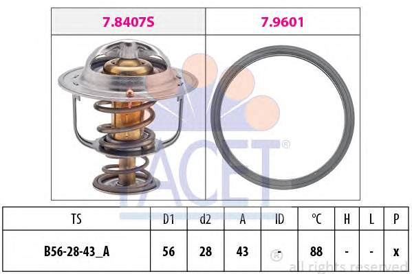 FACET 7.8408 Термостат, охлаждающая жид