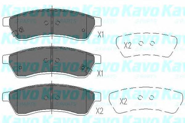 KAVO PARTS KBP-1012 Комплект тормозных колодок
