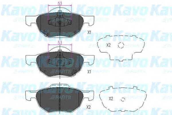 KAVO PARTS KBP-2036 Комплект тормозных колодок... KAVO PARTS KBP-2036 Комплект тормозных колодок...