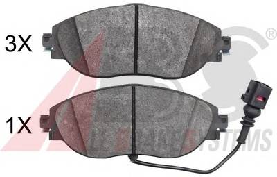 A.B.S. 37872 Комплект тормозных колодок