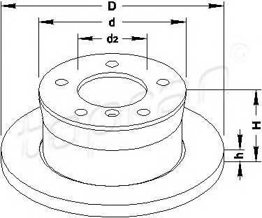 TOPRAN 107 689 Тормозной диск