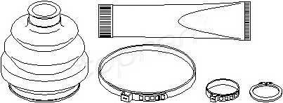 TOPRAN 202 436 Комплект пылника, приводно
