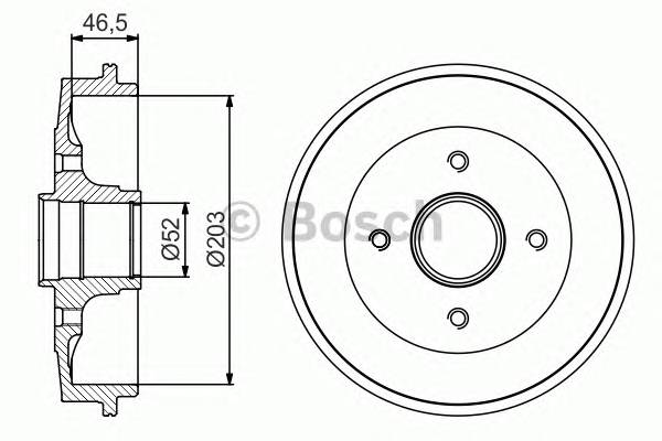 BOSCH 0 986 477 184 Тормозной барабан