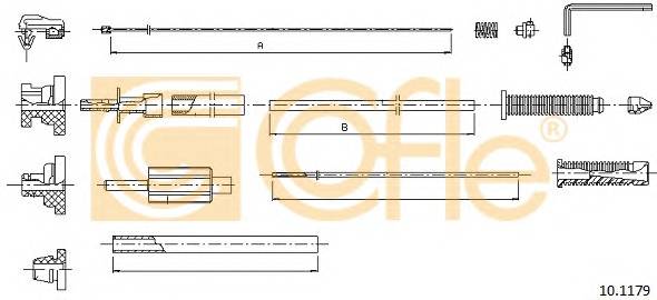COFLE 10.1179 Трос педалi акселератора