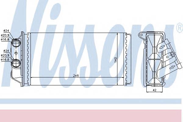 NISSENS 71454 Теплообменник, отопление с