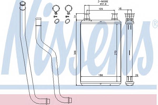 NISSENS 70978 Теплообменник, отопление с