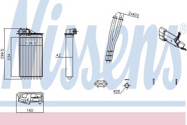 NISSENS 71161 Теплообменник, отопление с