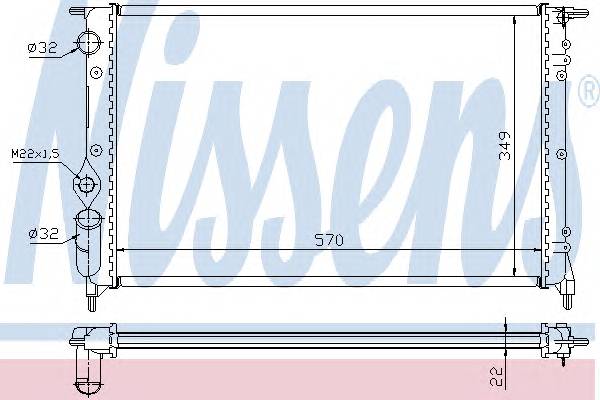 NISSENS 63925 Радіатор, охолодження двиг...