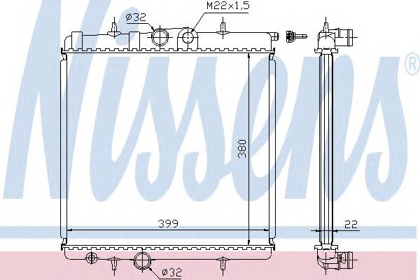 NISSENS 63708A Радиатор, охлаждение двига... NISSENS 63708A Радиатор, охлаждение двига...
