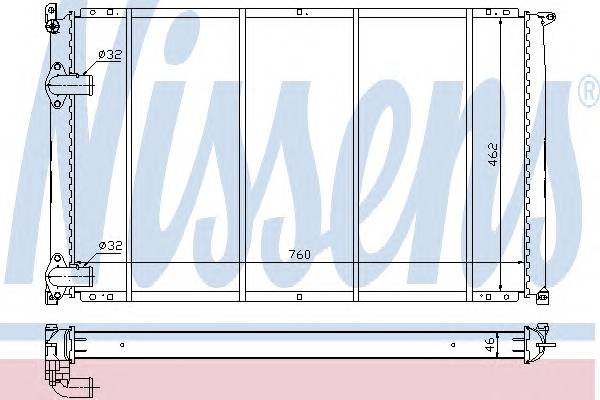 NISSENS 63922 Радиатор, охлаждение двига