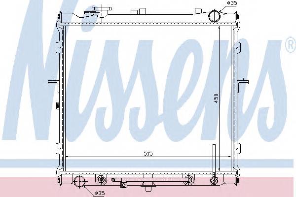 NISSENS 66643 Радіатор, охолодження двиг