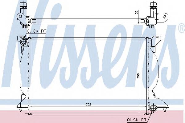NISSENS 60302A Радиатор, охлаждение двига... NISSENS 60302A Радиатор, охлаждение двига...