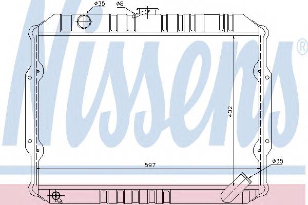 NISSENS 68156 Радиатор, охлаждение двига