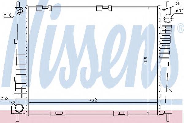 NISSENS 67283 Радиатор, охлаждение двига