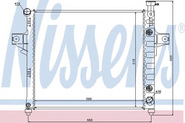 NISSENS 61023 Радиатор, охлаждение двига