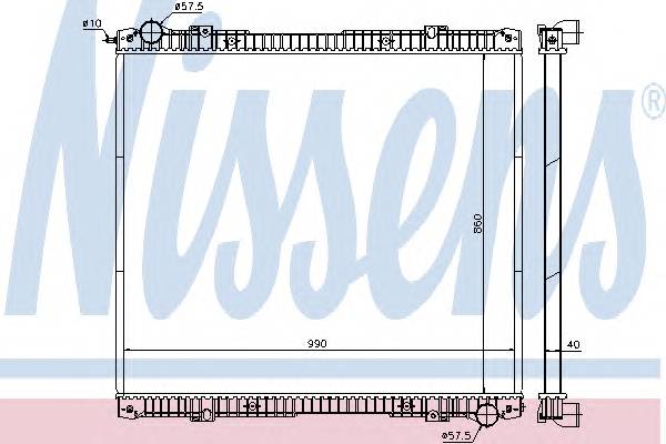 NISSENS 640670 Радиатор, охлаждение двига