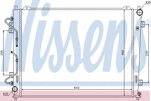 NISSENS 66686 Радиатор, охлаждение двига