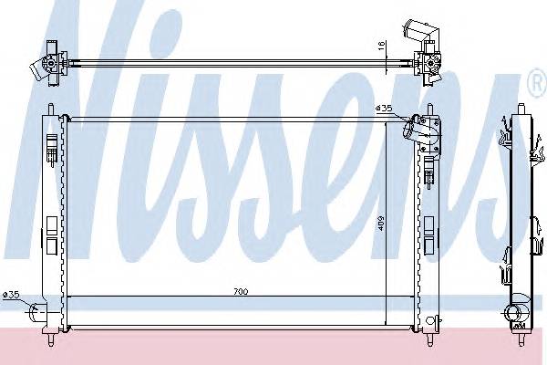 NISSENS 628952 Радиатор, охлаждение двига