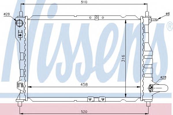 NISSENS 61630 Радиатор, охлаждение двига