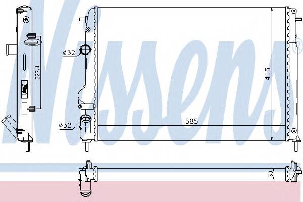 NISSENS 63766 Радиатор, охлаждение двига...