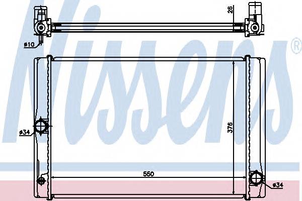 NISSENS 64691 Радиатор, охлаждение двига