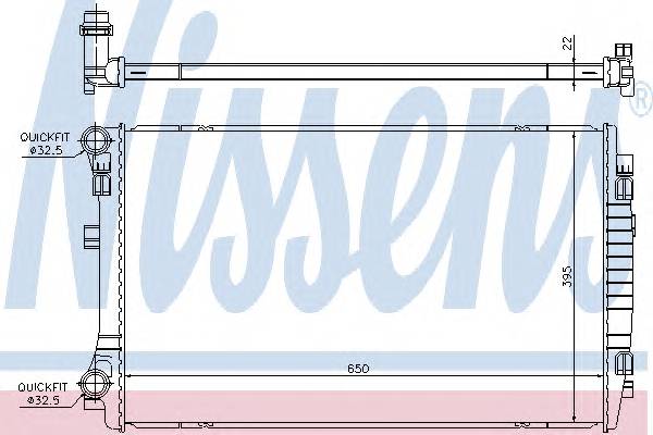 NISSENS 65303 Радиатор, охлаждение двига