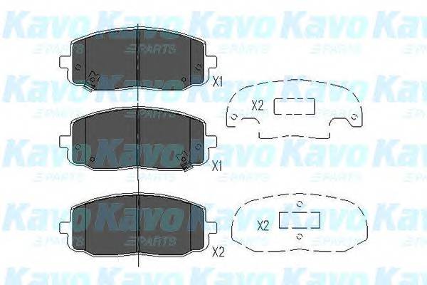 KAVO PARTS KBP-4006 Комплект тормозных колодок