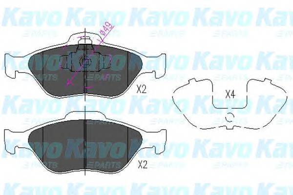 KAVO PARTS KBP-4545 Комплект тормозных колодок... KAVO PARTS KBP-4545 Комплект тормозных колодок...