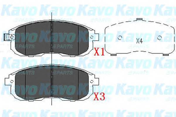 KAVO PARTS KBP-6557 Комплект тормозных колодок