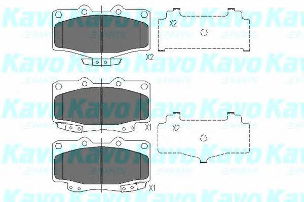 KAVO PARTS KBP-9004 Комплект тормозных колодок