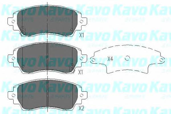 KAVO PARTS KBP-9010 Комплект гальмівних колодо... KAVO PARTS KBP-9010 Комплект гальмівних колодо...