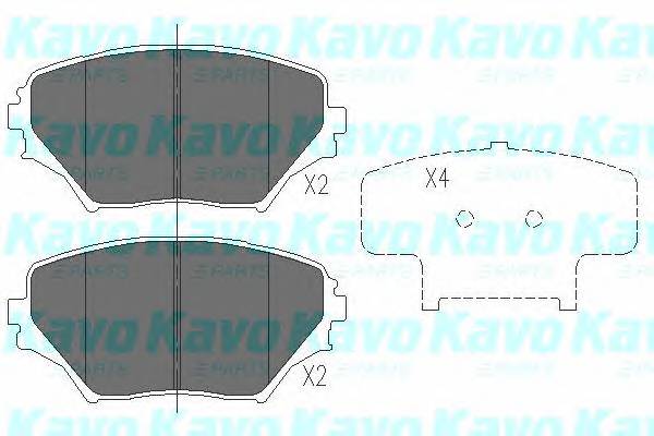 KAVO PARTS KBP-9011 Комплект тормозных колодок... KAVO PARTS KBP-9011 Комплект тормозных колодок...