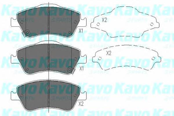 KAVO PARTS KBP-9027 Комплект гальмівних колодо... KAVO PARTS KBP-9027 Комплект гальмівних колодо...