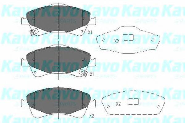 KAVO PARTS KBP-9103 Комплект гальмівних колодо...