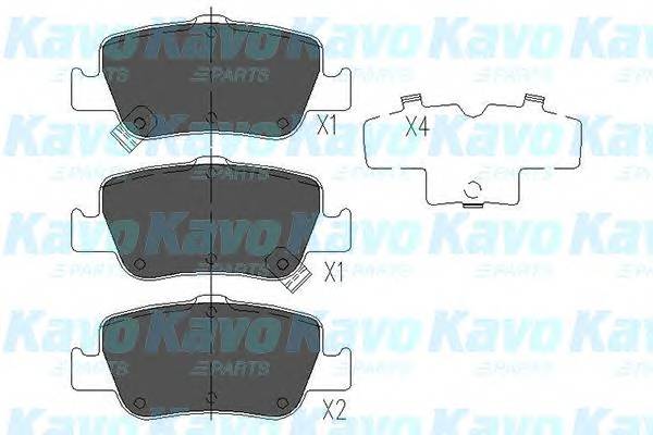 KAVO PARTS KBP-9104 Комплект гальмівних колодо... KAVO PARTS KBP-9104 Комплект гальмівних колодо...