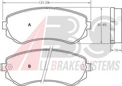 A.B.S. 37082 Комплект тормозных колодок