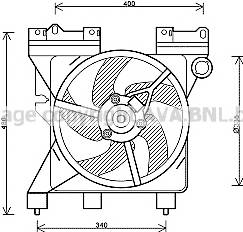 AVA QUALITY COOLING CN7547 Вентилятор, охолодження дв�...