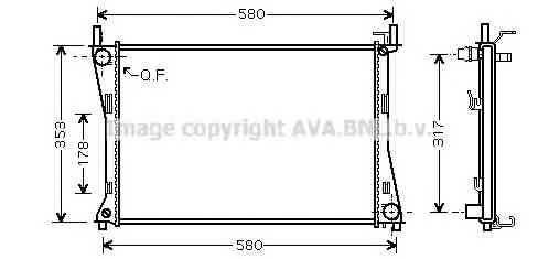 AVA QUALITY COOLING FDA2325 Радиатор, охлаждение двига... AVA QUALITY COOLING FDA2325 Радиатор, охлаждение двига...