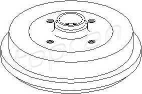 TOPRAN 103 058 Тормозной барабан