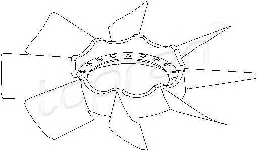 TOPRAN 111 409 Крильчатка вентилятора, ох�...