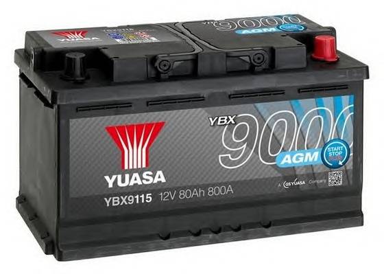 YUASA YBX9115 AKUMULATOR 80AH/800A P YUASA AGM STARTSTOP