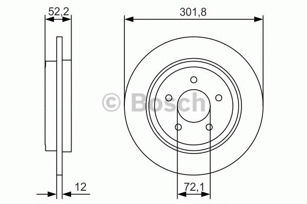 BOSCH 0986479A53 TARCZA HAMULC. FORD MAVERICK  03-07 TYЕ BOSCH 0986479A53 TARCZA HAMULC. FORD MAVERICK  03-07 TYЕ