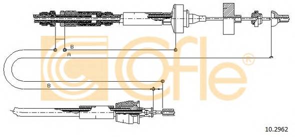 COFLE 10.2962 Трос зчеплення COFLE 10.2962 Трос зчеплення