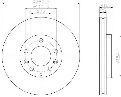 TEXTAR 92125503 Гальмівний диск TEXTAR 92125503 Гальмівний диск