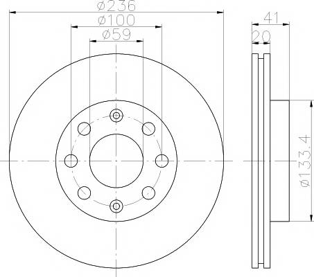 TEXTAR 92133403 TARCZA HAMULCOWA 236X20 V 6-OTW CHEVROLET AVEO/KAL... TEXTAR 92133403 TARCZA HAMULCOWA 236X20 V 6-OTW CHEVROLET AVEO/KAL...
