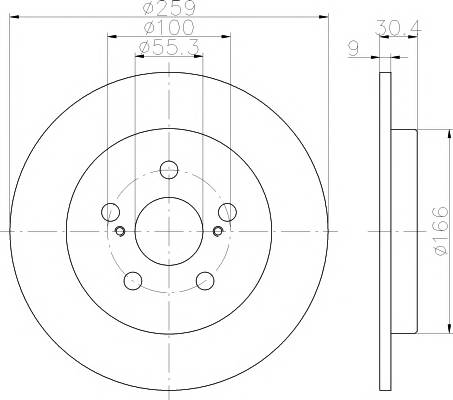TEXTAR 92224003 Тормозной диск